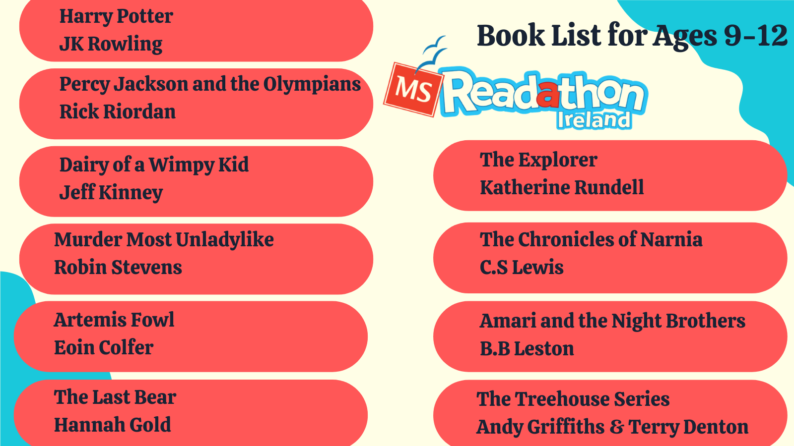 Reading List 9-12 Years